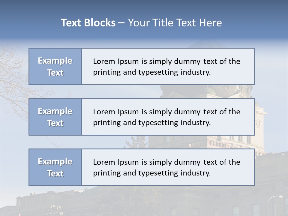 The Montana State Capitol Building In Downtown Helena PowerPoint Template