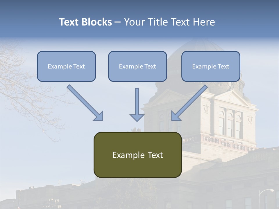 The Montana State Capitol Building In Downtown Helena PowerPoint Template