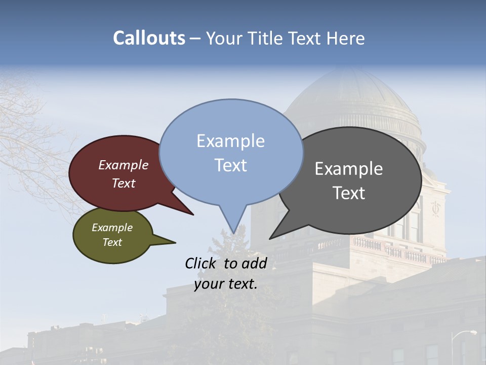 The Montana State Capitol Building In Downtown Helena PowerPoint Template