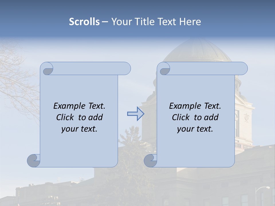The Montana State Capitol Building In Downtown Helena PowerPoint Template