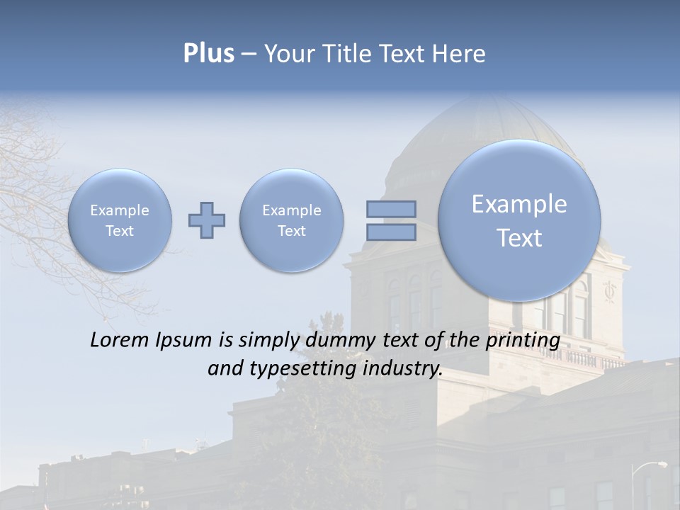 The Montana State Capitol Building In Downtown Helena PowerPoint Template