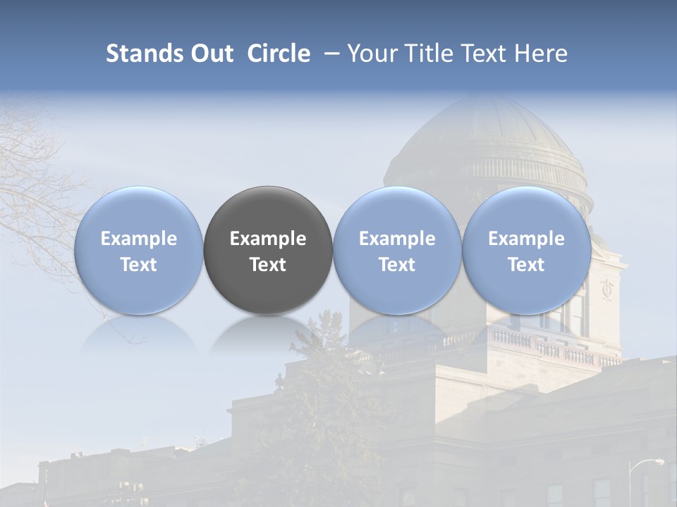 The Montana State Capitol Building In Downtown Helena PowerPoint Template