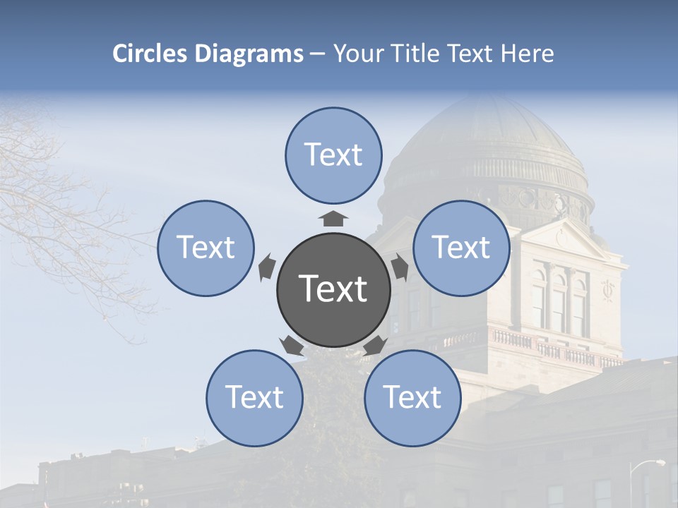 The Montana State Capitol Building In Downtown Helena PowerPoint Template