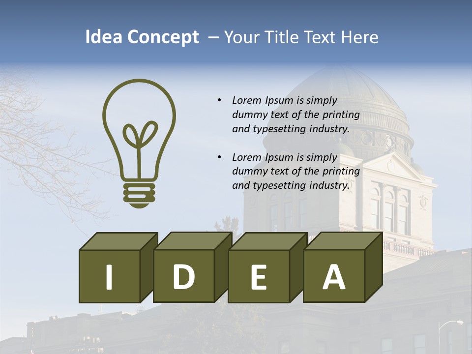 The Montana State Capitol Building In Downtown Helena PowerPoint Template