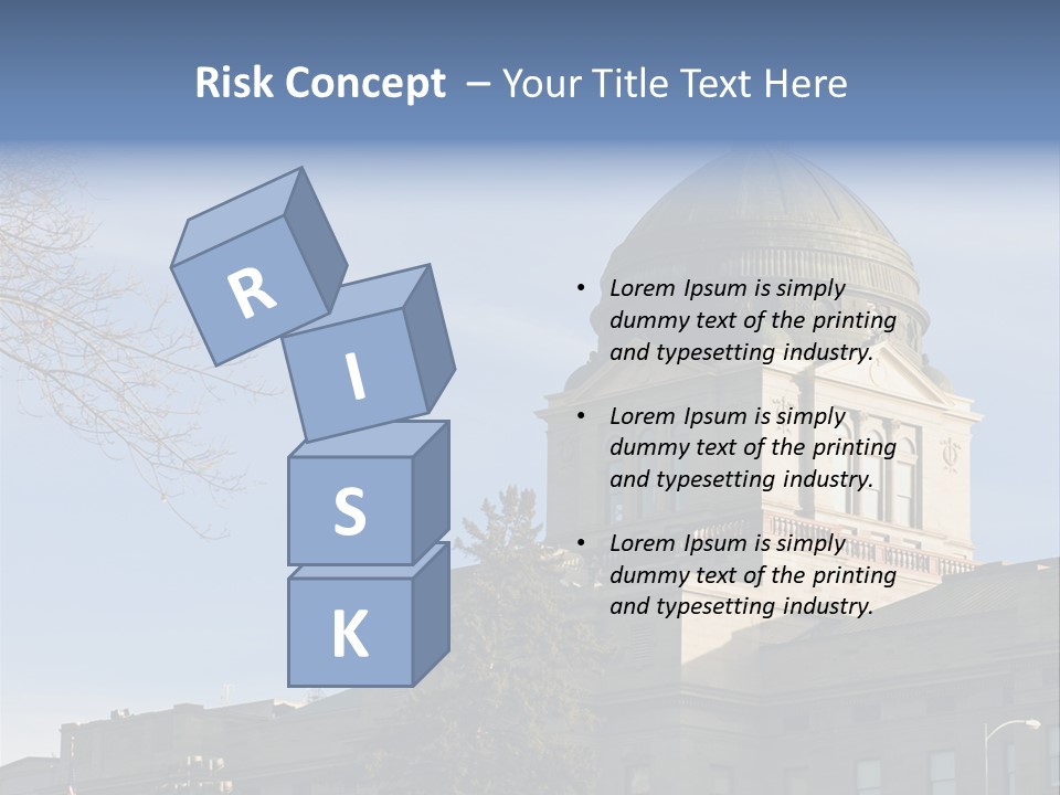 The Montana State Capitol Building In Downtown Helena PowerPoint Template