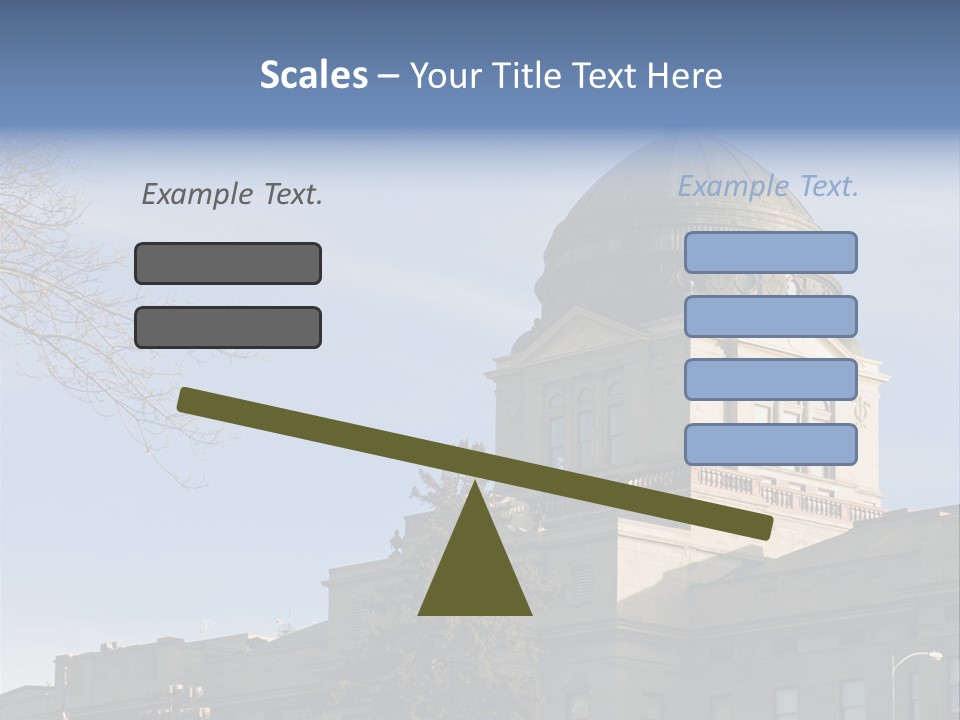 The Montana State Capitol Building In Downtown Helena PowerPoint Template