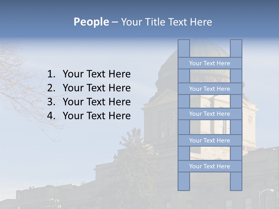 The Montana State Capitol Building In Downtown Helena PowerPoint Template
