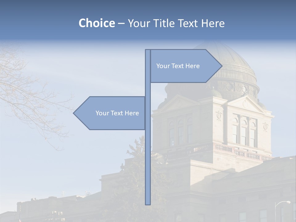 The Montana State Capitol Building In Downtown Helena PowerPoint Template