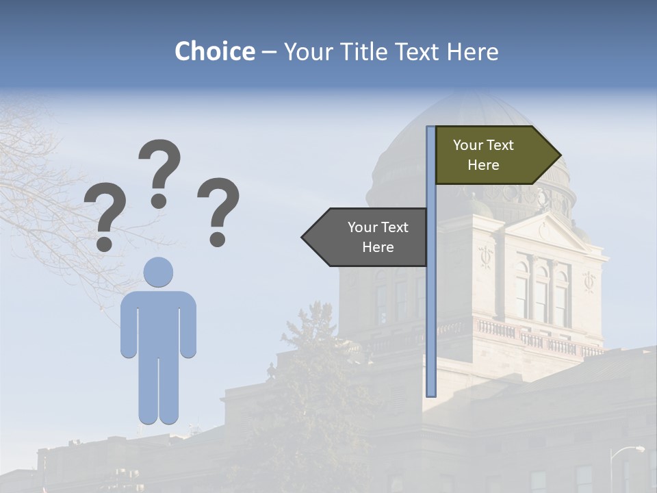 The Montana State Capitol Building In Downtown Helena PowerPoint Template