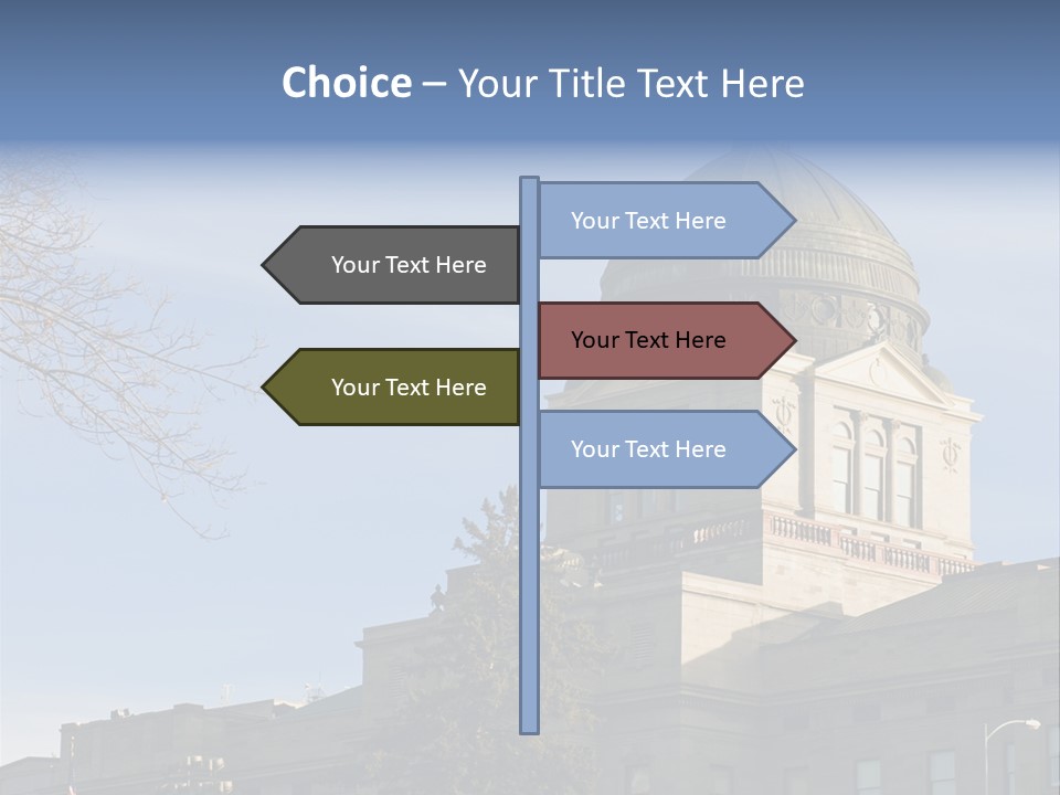 The Montana State Capitol Building In Downtown Helena PowerPoint Template