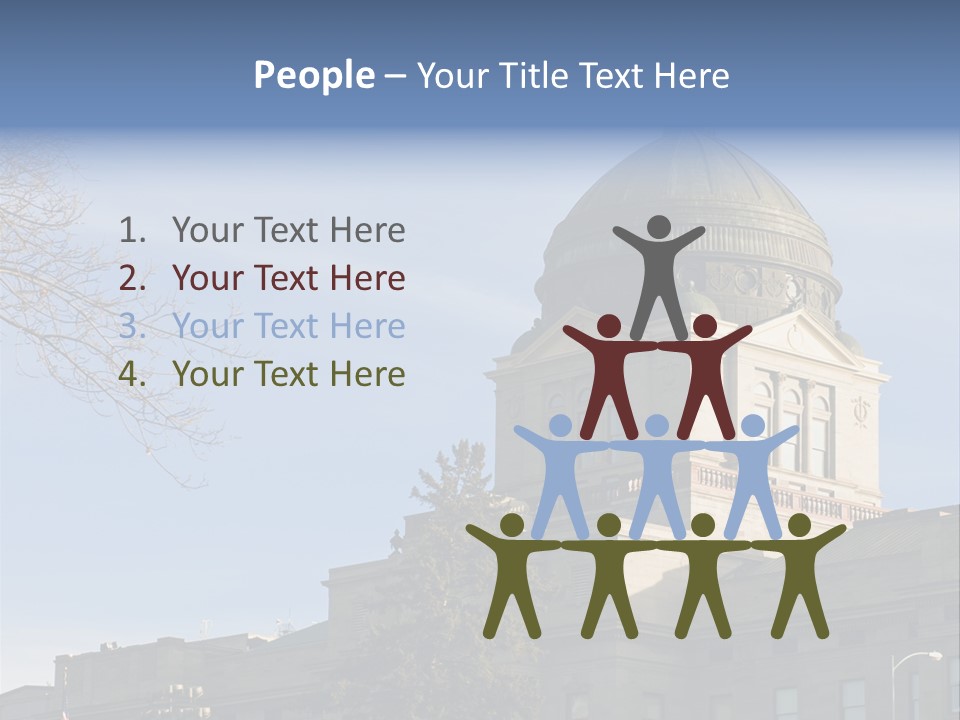 The Montana State Capitol Building In Downtown Helena PowerPoint Template