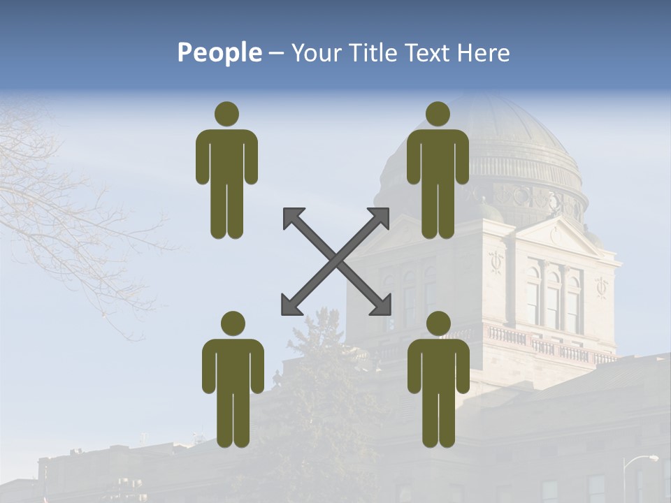 The Montana State Capitol Building In Downtown Helena PowerPoint Template