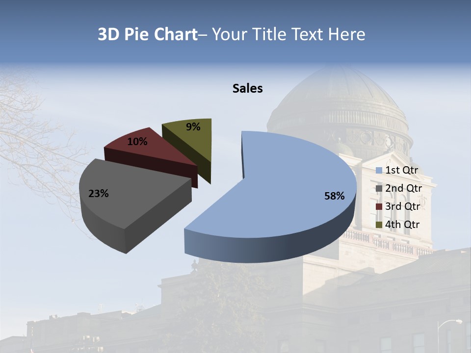 The Montana State Capitol Building In Downtown Helena PowerPoint Template