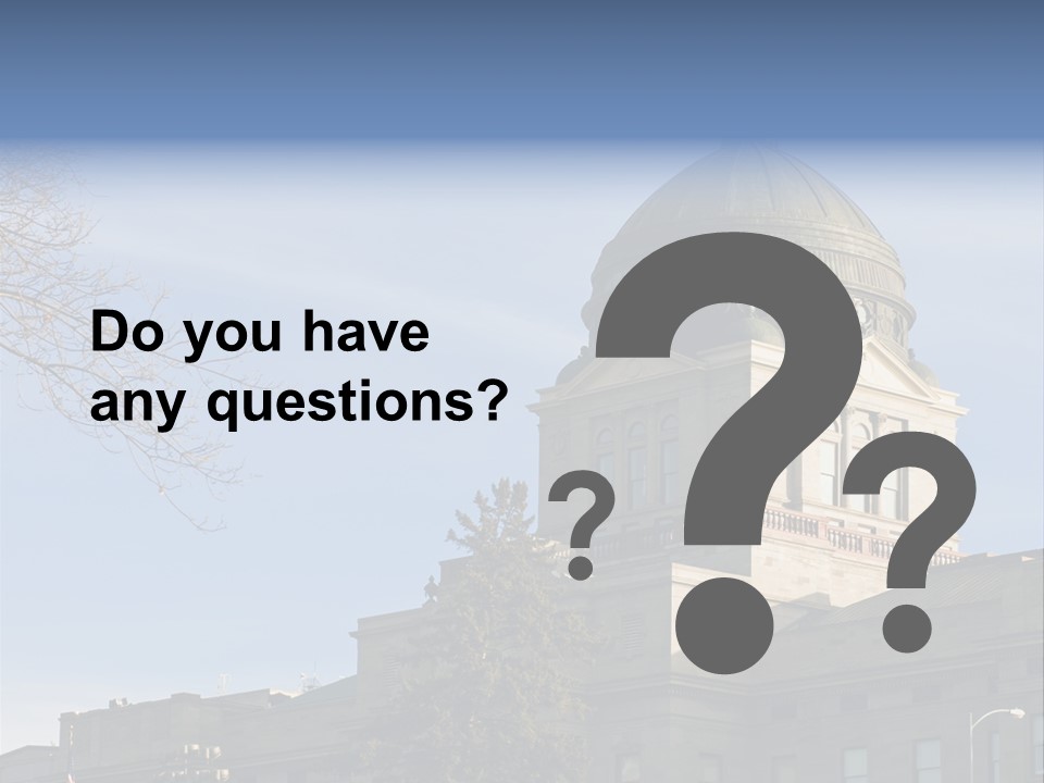 The Montana State Capitol Building In Downtown Helena PowerPoint Template