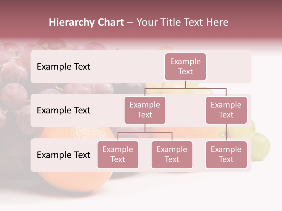 A Bunch Of Grapes, Oranges And Grapes On A White Background PowerPoint Template
