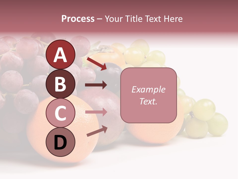 A Bunch Of Grapes, Oranges And Grapes On A White Background PowerPoint Template