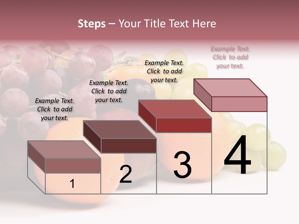 A Bunch Of Grapes, Oranges And Grapes On A White Background PowerPoint Template