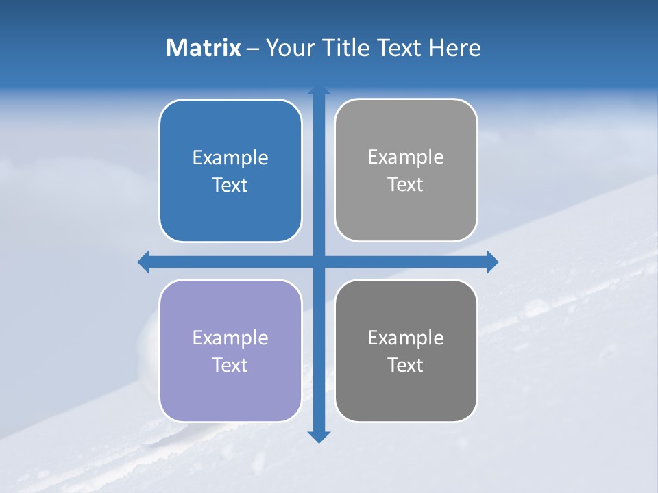 Snow Ball Slides Downhill And Speeds Up. PowerPoint Template