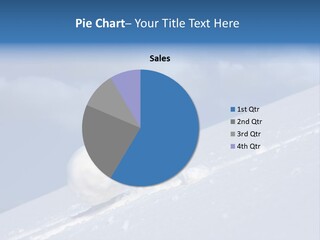 Snow Ball Slides Downhill And Speeds Up. PowerPoint Template