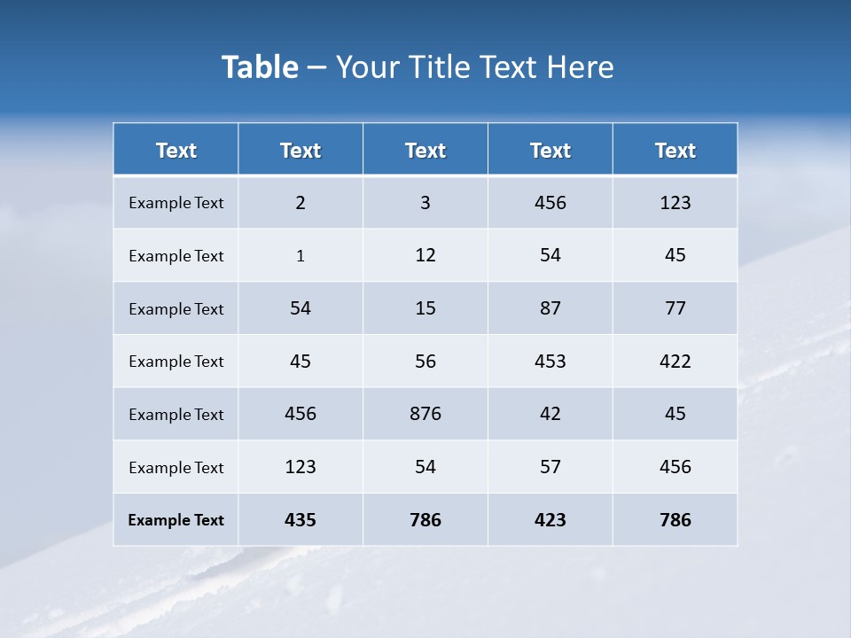 Snow Ball Slides Downhill And Speeds Up. PowerPoint Template