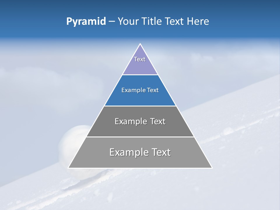 Snow Ball Slides Downhill And Speeds Up. PowerPoint Template