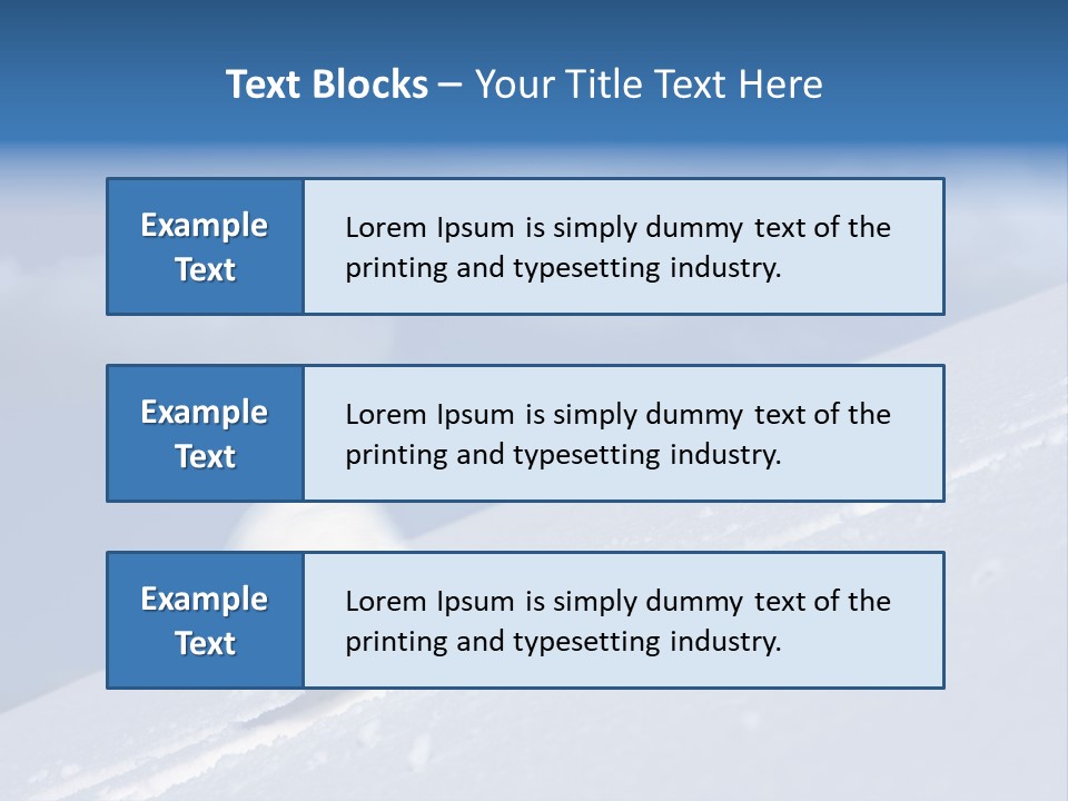 Snow Ball Slides Downhill And Speeds Up. PowerPoint Template