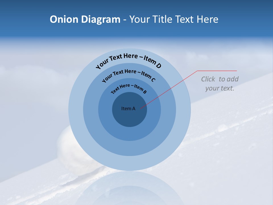 Snow Ball Slides Downhill And Speeds Up. PowerPoint Template