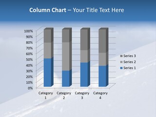 Snow Ball Slides Downhill And Speeds Up. PowerPoint Template