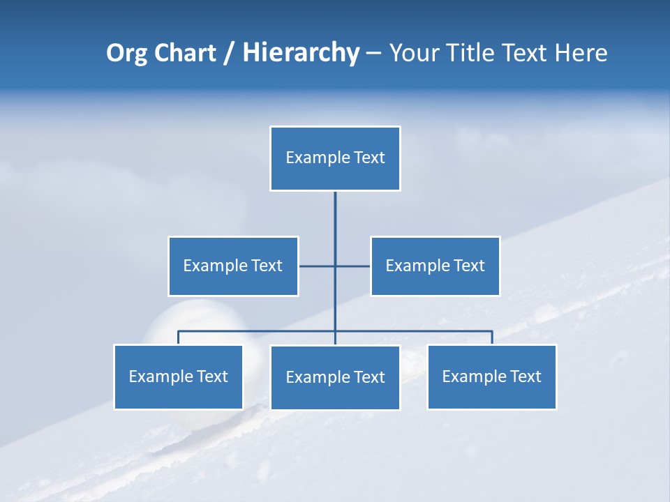 Snow Ball Slides Downhill And Speeds Up. PowerPoint Template