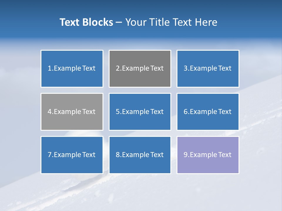 Snow Ball Slides Downhill And Speeds Up. PowerPoint Template