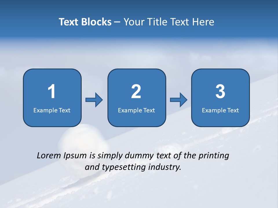Snow Ball Slides Downhill And Speeds Up. PowerPoint Template