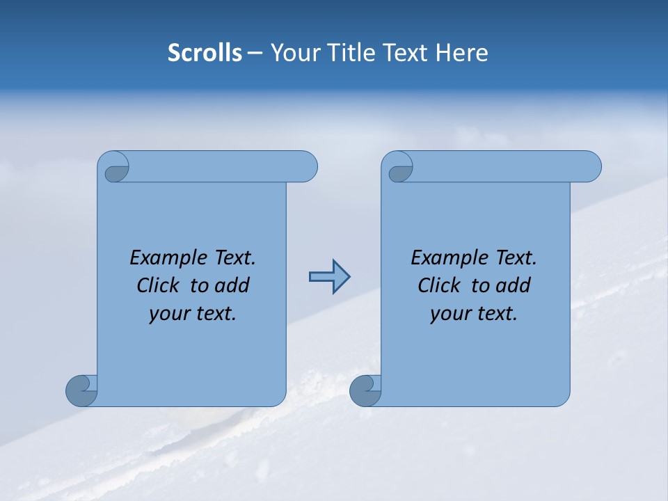 Snow Ball Slides Downhill And Speeds Up. PowerPoint Template