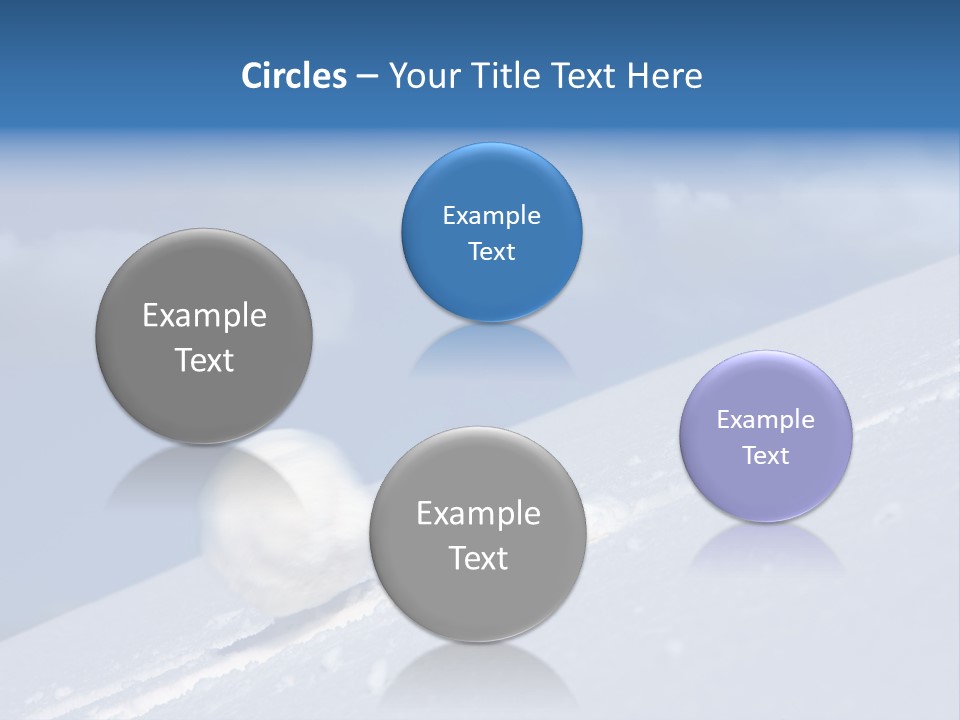 Snow Ball Slides Downhill And Speeds Up. PowerPoint Template