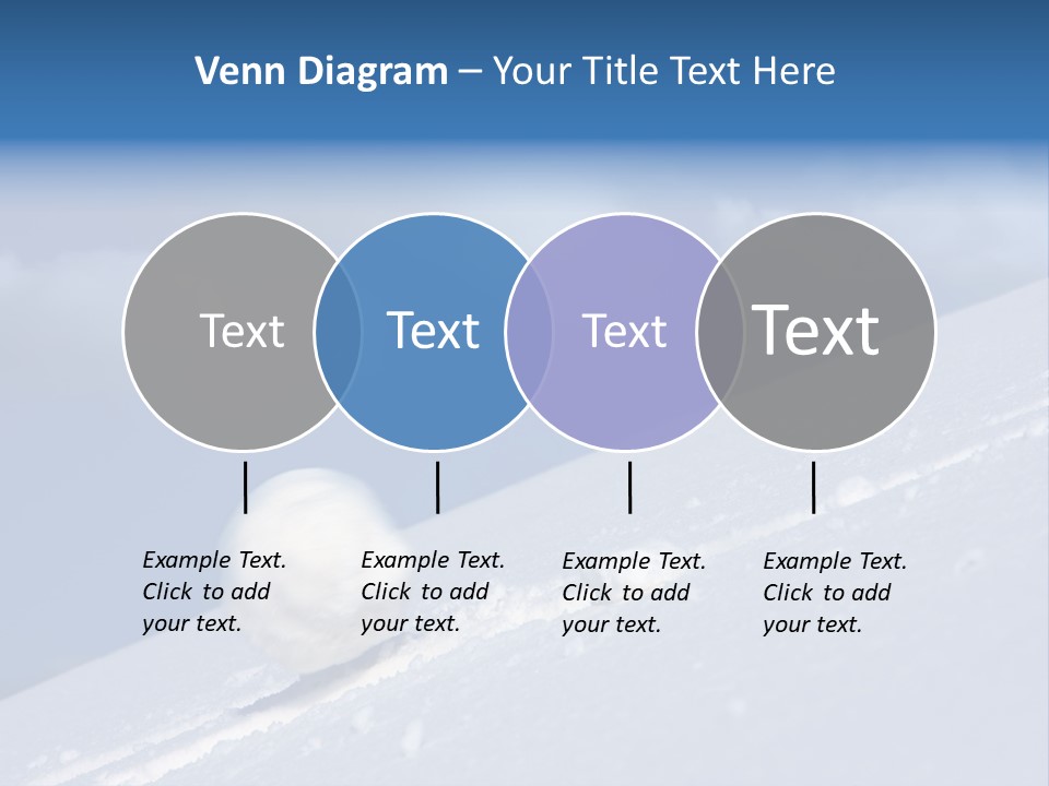 Snow Ball Slides Downhill And Speeds Up. PowerPoint Template