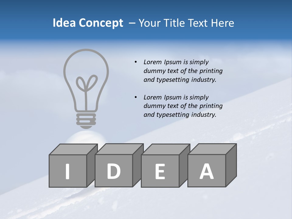 Snow Ball Slides Downhill And Speeds Up. PowerPoint Template