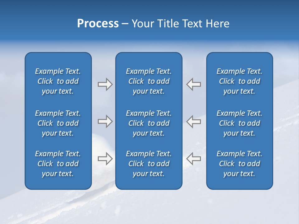 Snow Ball Slides Downhill And Speeds Up. PowerPoint Template