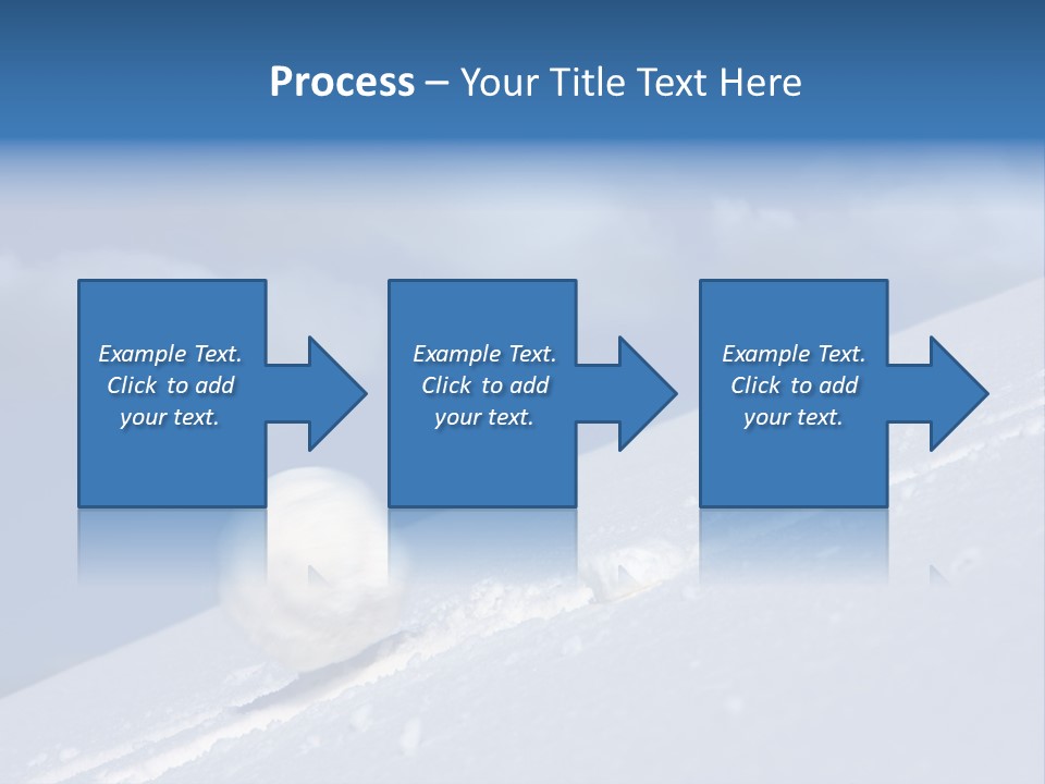 Snow Ball Slides Downhill And Speeds Up. PowerPoint Template
