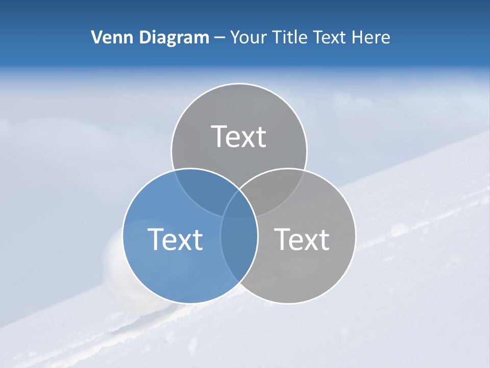 Snow Ball Slides Downhill And Speeds Up. PowerPoint Template