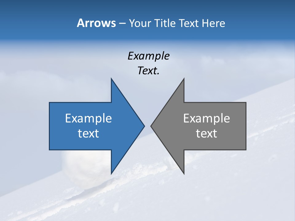 Snow Ball Slides Downhill And Speeds Up. PowerPoint Template