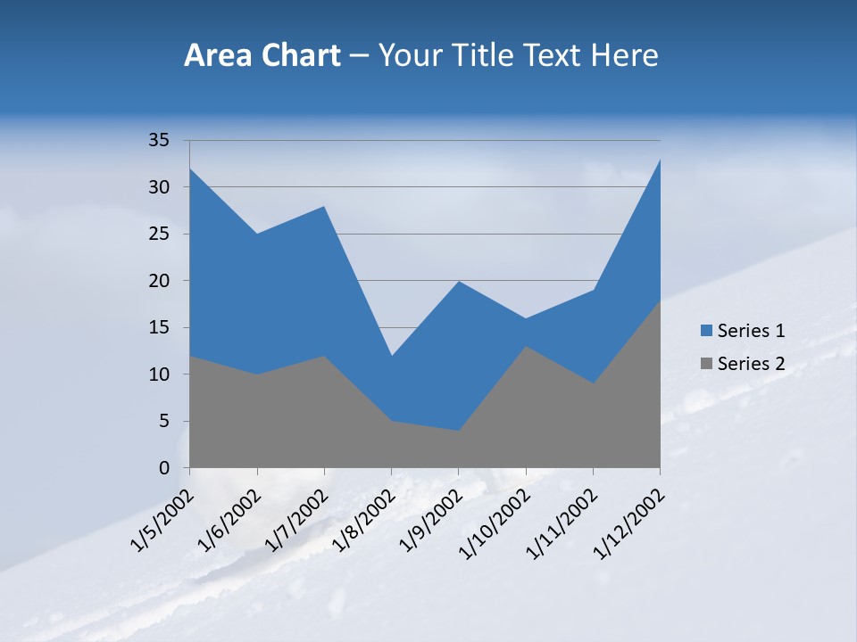 Snow Ball Slides Downhill And Speeds Up. PowerPoint Template