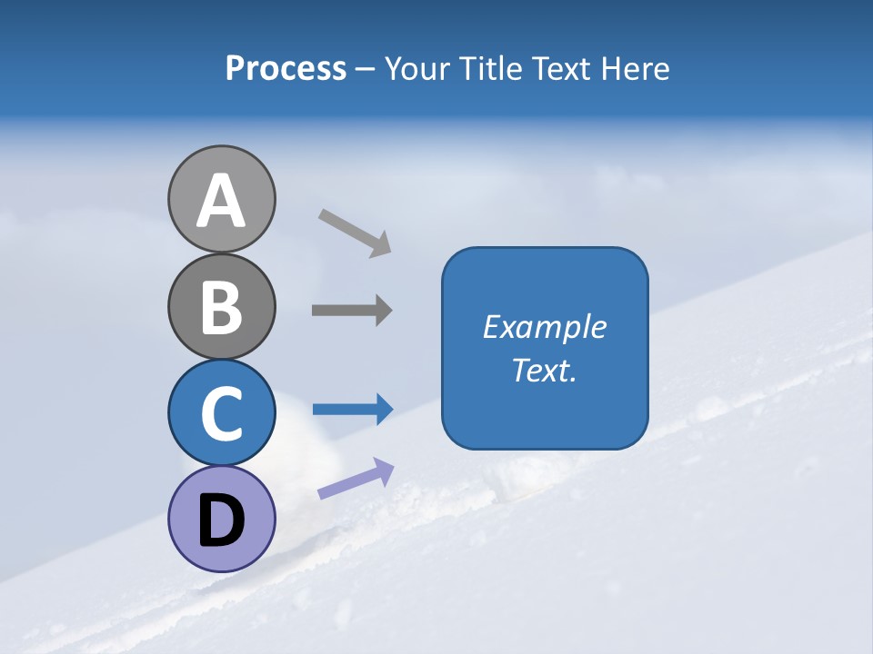 Snow Ball Slides Downhill And Speeds Up. PowerPoint Template
