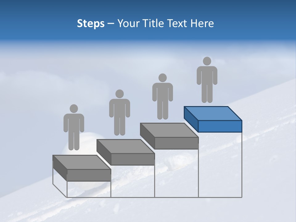 Snow Ball Slides Downhill And Speeds Up. PowerPoint Template