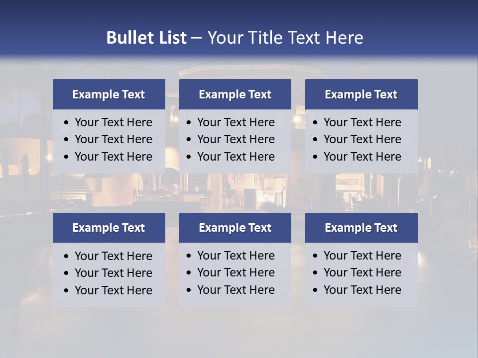 Luxury Hotel At Night PowerPoint Template
