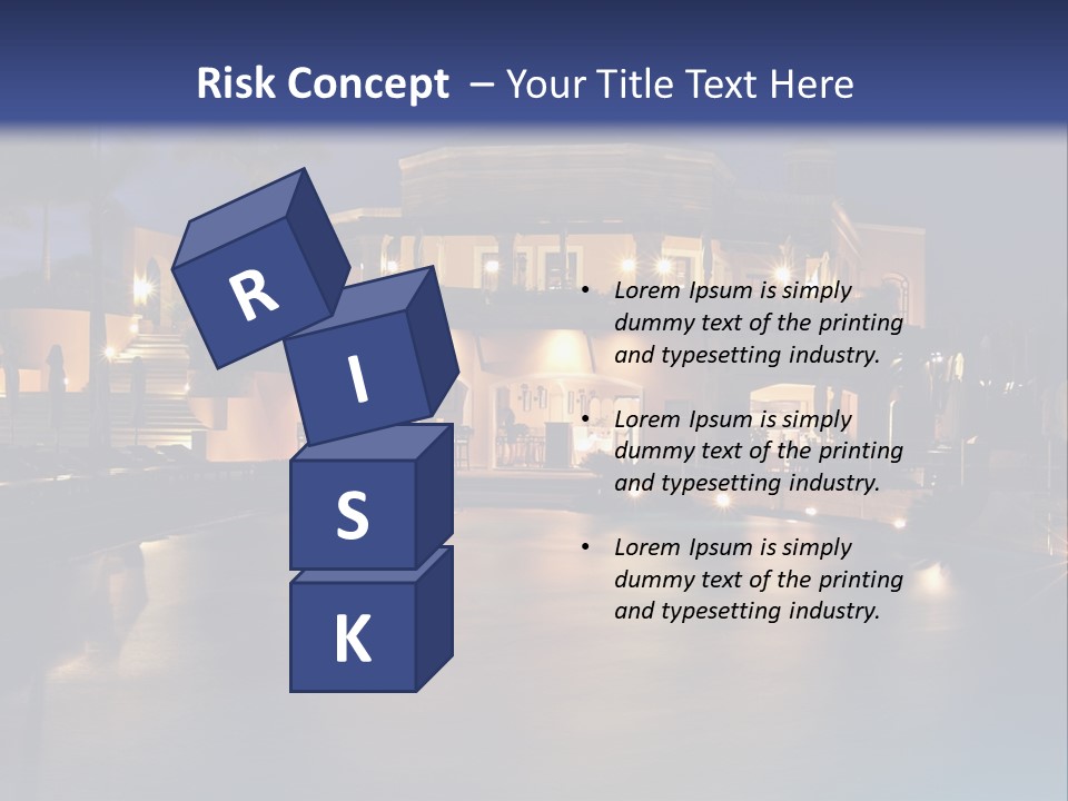 Luxury Hotel At Night PowerPoint Template