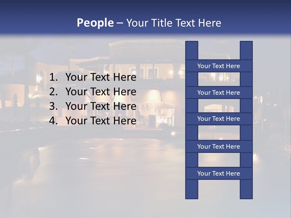 Luxury Hotel At Night PowerPoint Template