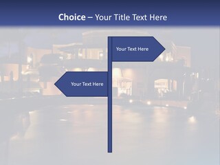 Luxury Hotel At Night PowerPoint Template
