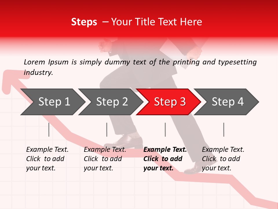 Conceptual Image Of Business Progress Or Growth PowerPoint Template