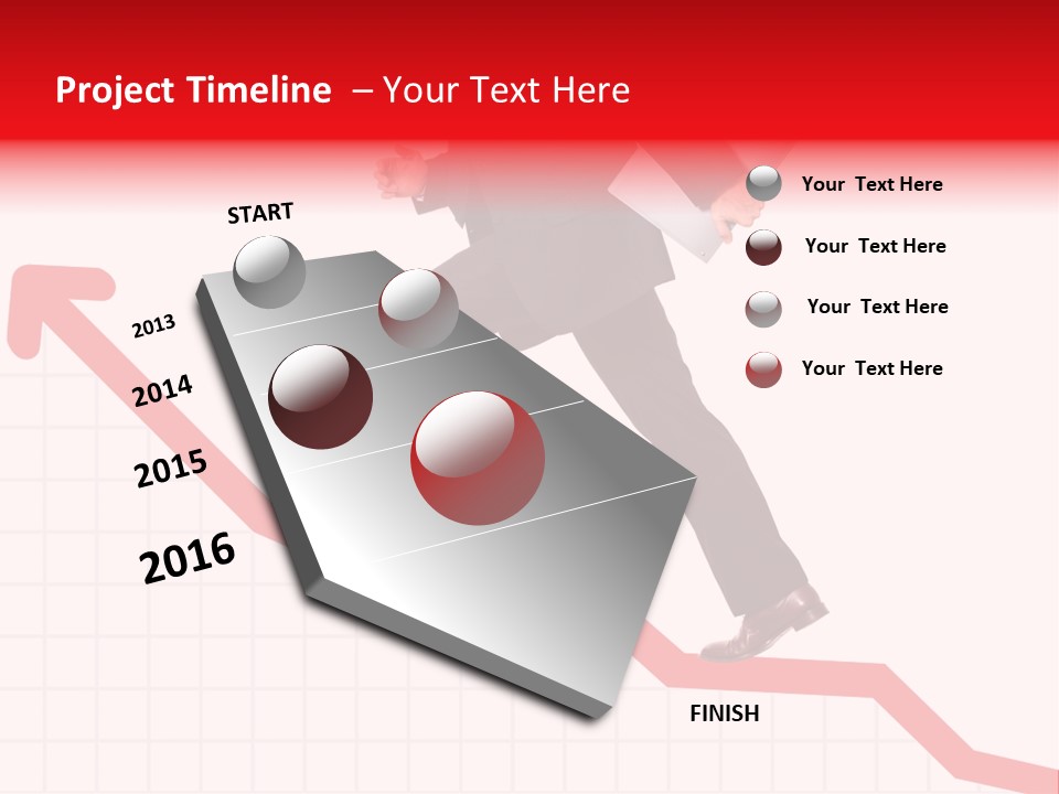 Conceptual Image Of Business Progress Or Growth PowerPoint Template