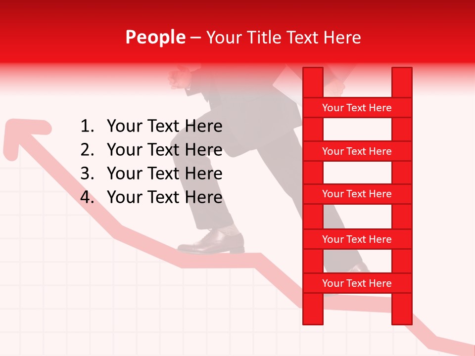 Conceptual Image Of Business Progress Or Growth PowerPoint Template