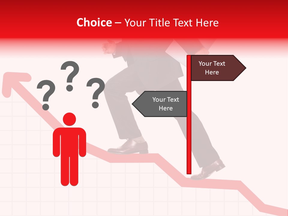 Conceptual Image Of Business Progress Or Growth PowerPoint Template